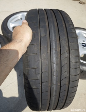 Jante 18 ORIGINALE Mercedes W220 cu anvelope Pirelli aproape noi - imagine 2