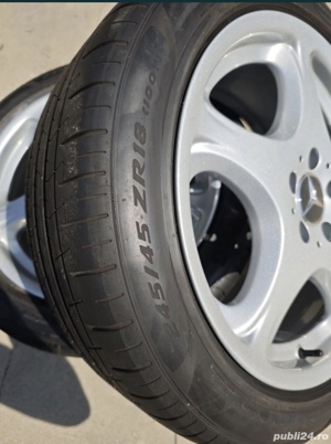 Jante 18 ORIGINALE Mercedes W220 cu anvelope Pirelli aproape noi - imagine 3