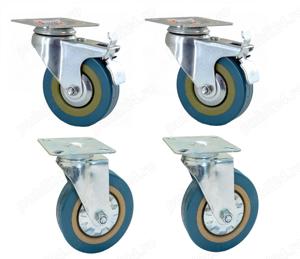Set de 4 rotile pivotante, diametru 75 mm
