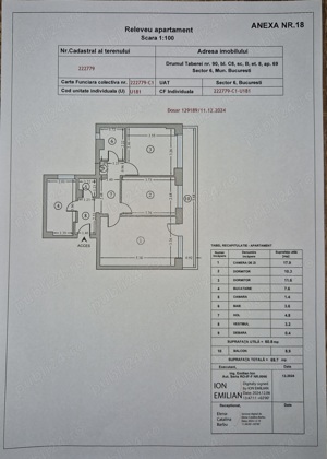 Vând apartament cu trei camere, decomandat, zona Drumul Taberei, stradal. 