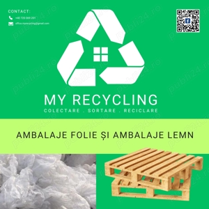 Reciclare deșeuri carton, plastic, lemn