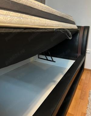 Pat cu saltea si spatiu pentru depozitare - imagine 4