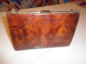 Poseta dama din piele naturala de sarpe