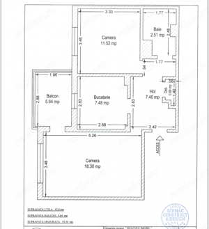 2 camere decomandate, Centrala Proprie, Simion Barnutiu - imagine 2