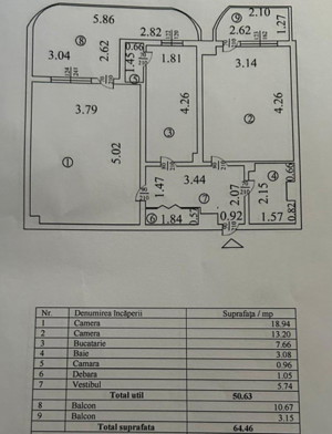 Apartament cu 2 camere, decomandat, Pantelimon - Chisinau - imagine 14