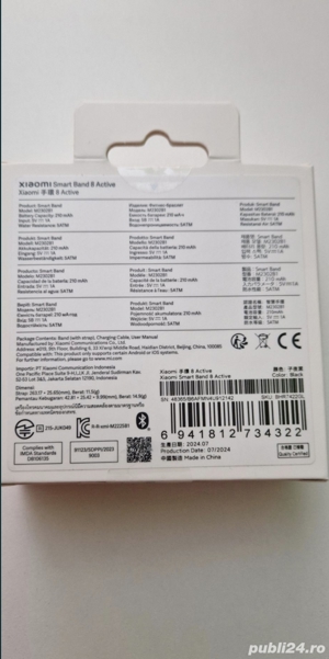 Xiaomi Redmi Smart Band 8 Active, Negru Nou - cutie sigilata - imagine 4