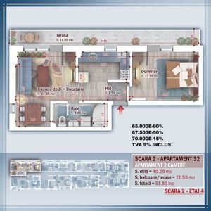 Apartament 2 camere de vânzare în zona Theodor Pallady - imagine 3