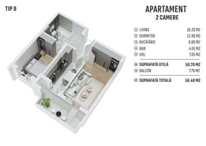 Apartament 2 camere, decomandat, acces rapid metrou Berceni, 0% comision - imagine 5