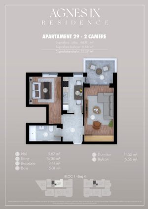 Apartament 2 camere cu acces rapid metrou la Berceni, Str. Solstitiului, Ilfov - imagine 6