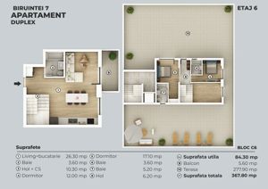 Apartament duplex spectaculos cu terasa de 277 mp in bloc nou – Popesti-Leordeni - imagine 7