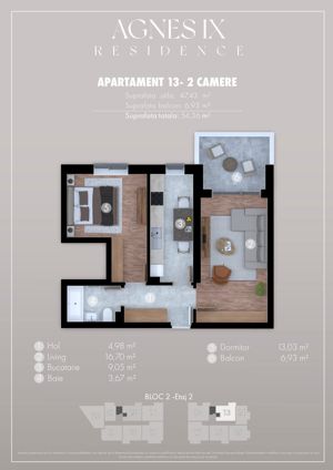 Apartament cu 2 camere, balcon generos si acces la metrou - Popesti-Leordeni - imagine 6