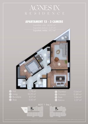 Apartament cu 3 camere, decomandat, metrou Berceni, Strada Solstitiului - imagine 8