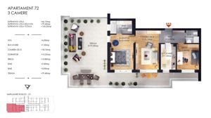 Apartament modern 3 camere si terasa de 79 mp, rond Metro Berceni – Comision 0! - imagine 6