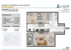 Imobil Premium! Apartament modern cu 2 camere, balcon si dressing – Comision 0% - imagine 6