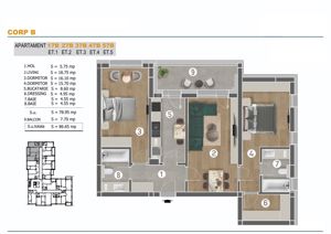 Apartament spatios cu 3 camere, balcon generos si dressing - zona Brancoveanu - imagine 6