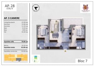 Apartament spatios cu 3 camere, imobil nou si modern, zona parc Tudor Arghezi - imagine 7