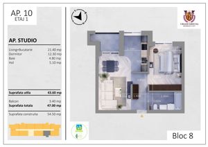 Apartament tip studio, The Grand Kristal faza II, parc Tudor Arghezi - imagine 6