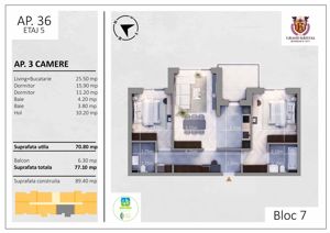 Apartament 3 camere, incalzire in pardoseala,The Grand Kristal - imagine 8