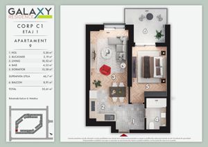 Apartament tip studio cu balcon generos - langa Parcul Tudor Arghezi -0 comision - imagine 4