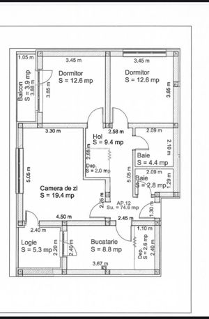 Apartament de 3 camere la cheie | Selimbar – 75 mp utili, vedere panoramică - imagine 14