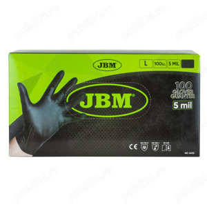 Manusi nitril negre Marime L - Set 100 buc JBM 54152 - imagine 2