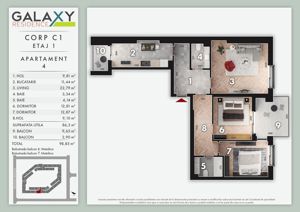 0% comision! Apartament cu 3 camere, 2 bai si bucatarie inchisa in complex nou - imagine 6