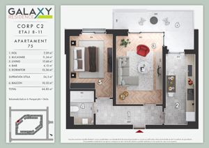 Apartament 2 camere, parc Tudor Arghezi, Galaxy Park, Berceni, Sector 4 - imagine 8