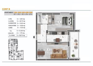 Apartament 2 camere, decomandat, balcon generos, Mall Grand Arena, comision 0 - imagine 6