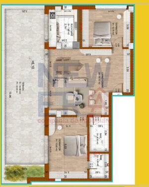 Apartament 3 camere, terasa 45 mp, bloc boutique in zona Domenii - imagine 12