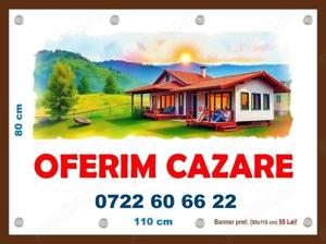 Banner "Oferim cazare" 80x110 cm 59 lei