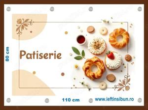 Banner "Patiserie" cu capse si clipsuri 80x110 cm 59 lei