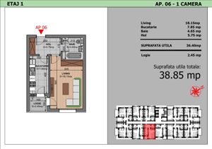 Garsoniera moderna cu logie – Etaj 2, confort si eficienta! - Comision 0% - imagine 4