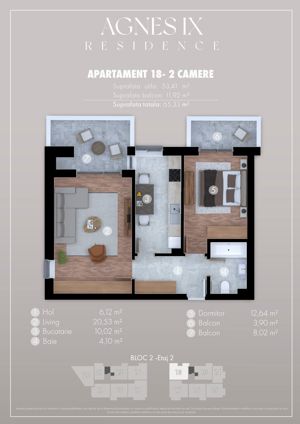 Apartament 2 camere, compartimentare generoasa, zona cu acces la facilitati - imagine 5