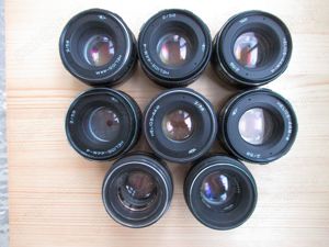 Lot obiective foto Helios filet 42 mm si industar 50 filet 39 mm 