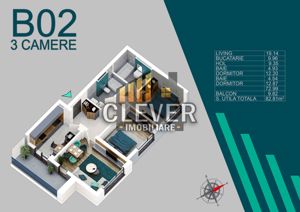 Apartament 3 Camere Decomandat-Smart Home-Metrou N. Teclu - imagine 3