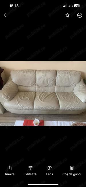 Vând canapea piele - imagine 2
