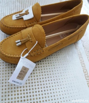 Mocasini Geox din piele intoarsa