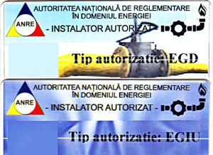 Ofer legitimatie: EGD si EGIU - Instalator Gaze, autorizat A.N.R.E