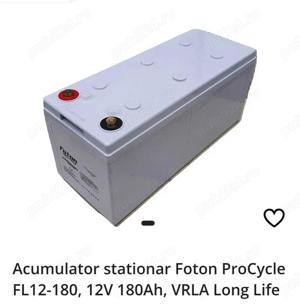 Baterie  acumulator NOU 2025 FOTON PROCYCLE FS12- 180 Ah! 12 V   VRLA