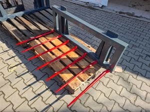 Furca baloti gunoi cu 7 dinti, prindere Euro, pentru incarcator frontal  - imagine 2