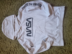 Hanorac alb cu Nasa 164 cm 
