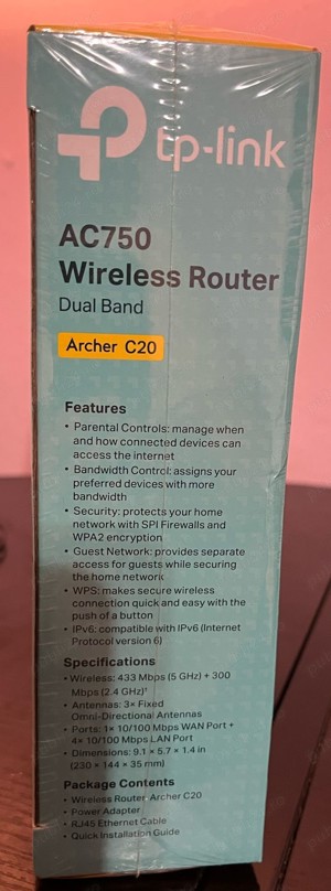 Router wireless AC750 TP-Link Archer C20, Dual Band - imagine 2