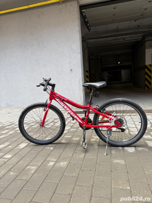 Bicicletă PEGAS Mini Drumeț 24'' Roșu+Cască PEGAS Retezat M(54-59 cm) - imagine 5