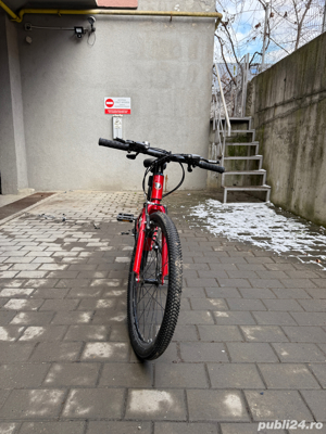 Bicicletă PEGAS Mini Drumeț 24'' Roșu+Cască PEGAS Retezat M(54-59 cm) - imagine 2