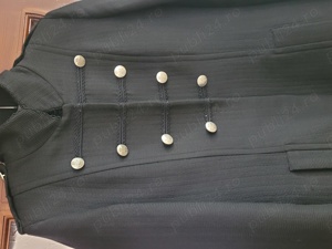 Sacou negru cu nasturi