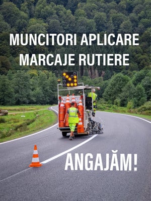 Angajăm Muncitori Aplicare Marcaje Rutiere