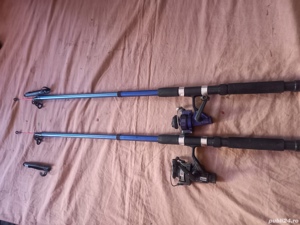 Lanseta telescopica 2,4m Diamant Alb cu mulineta 