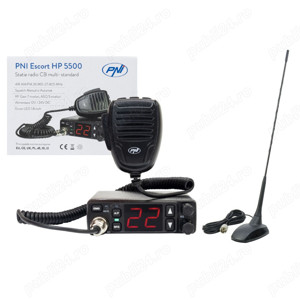 Pachet Statie radio CB PNI Escort HP 5500 ASQ + Antena CB PNI Extra 48