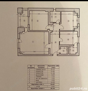 Apartament de inchiriat 3 camere decomandat zona Barbu Vacarescu Sector 2 - imagine 4