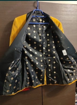 Sacou barbati Twisted Taylor  - catifea galben mustar